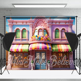 Lofaris Lovely Candy Shop Photo Birthday Cake Smash Backdrop
